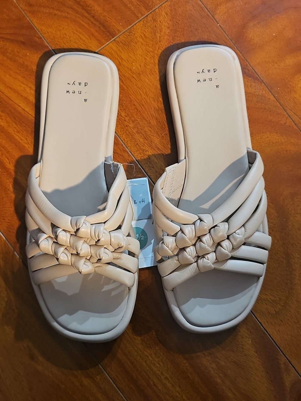 NWT A New Day Blush/Dulce Padded Knot Slide Sandals Blush 8.5